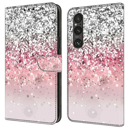 Anti-Scratch Wallet Phone Case for Sony Xperia 1 V Case Pattern Printing Leather Flip Cover