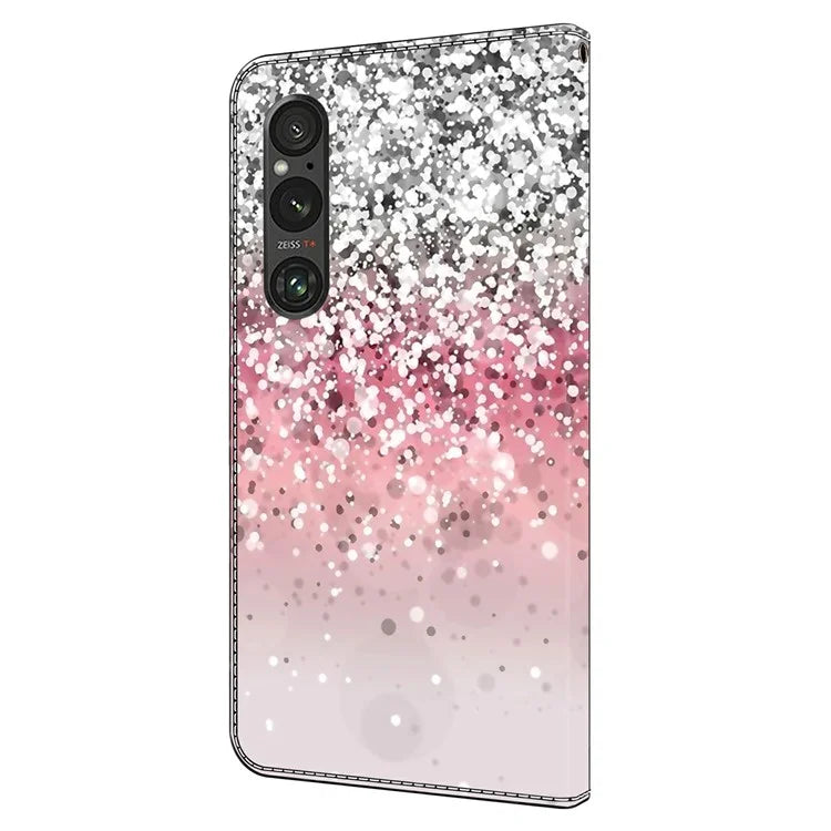 Anti-Scratch Wallet Phone Case for Sony Xperia 1 V Case Pattern Printing Leather Flip Cover