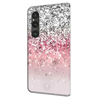 Anti-Scratch Wallet Phone Case for Sony Xperia 1 V Case Pattern Printing Leather Flip Cover