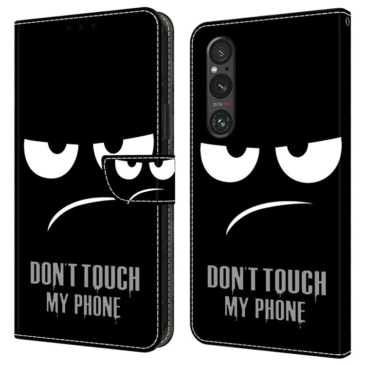 Anti-Scratch Wallet Phone Case for Sony Xperia 1 V Case Pattern Printing Leather Flip Cover