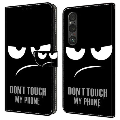 Anti-Scratch Wallet Phone Case for Sony Xperia 1 V Case Pattern Printing Leather Flip Cover