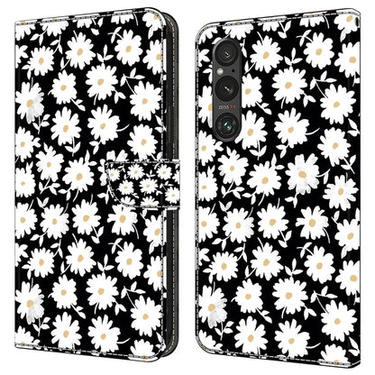 Anti-Scratch Wallet Phone Case for Sony Xperia 1 V Case Pattern Printing Leather Flip Cover