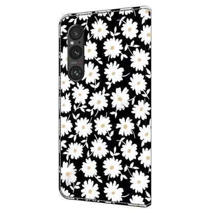 Anti-Scratch Wallet Phone Case for Sony Xperia 1 V Case Pattern Printing Leather Flip Cover