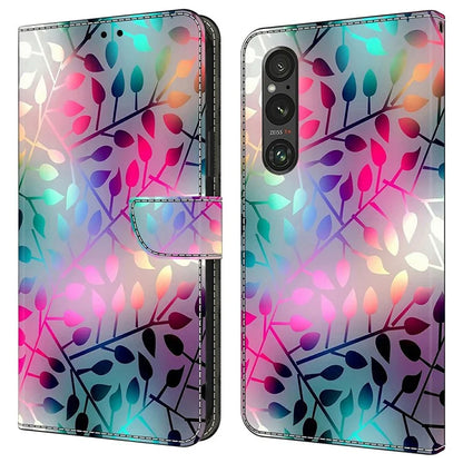 Anti-Scratch Wallet Phone Case for Sony Xperia 1 V Case Pattern Printing Leather Flip Cover