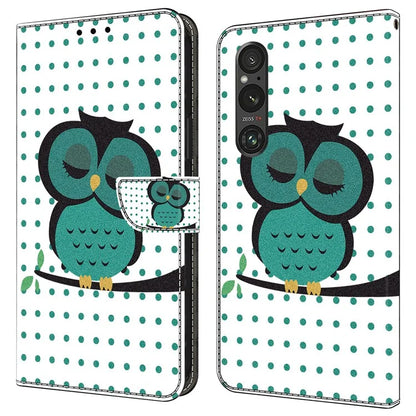 Anti-Scratch Wallet Phone Case for Sony Xperia 1 V Case Pattern Printing Leather Flip Cover