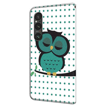 Anti-Scratch Wallet Phone Case for Sony Xperia 1 V Case Pattern Printing Leather Flip Cover