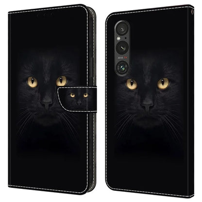 Anti-Scratch Wallet Phone Case for Sony Xperia 1 V Case Pattern Printing Leather Flip Cover