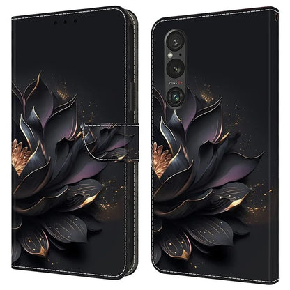 Anti-Scratch Wallet Phone Case for Sony Xperia 1 V Case Pattern Printing Leather Flip Cover