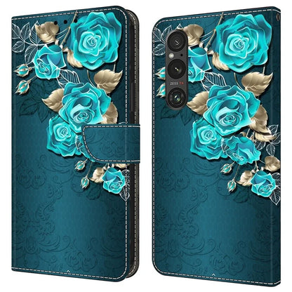 Anti-Scratch Wallet Phone Case for Sony Xperia 1 V Case Pattern Printing Leather Flip Cover