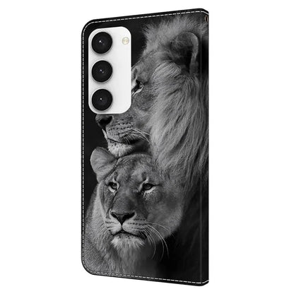 Shockproof Case for Samsung Galaxy S23 Case Pattern Printing Leather Flip Cover with Wallet
