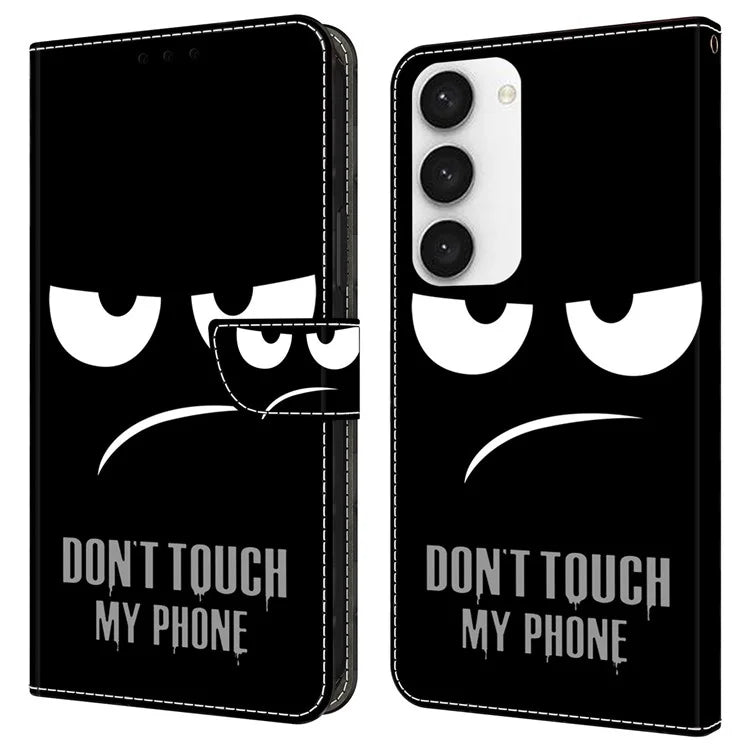 Shockproof Case for Samsung Galaxy S23 Case Pattern Printing Leather Flip Cover with Wallet
