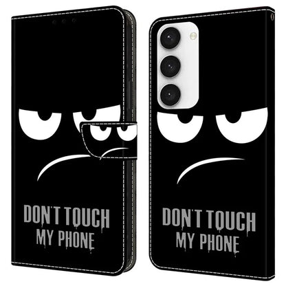 Shockproof Case for Samsung Galaxy S23 Case Pattern Printing Leather Flip Cover with Wallet