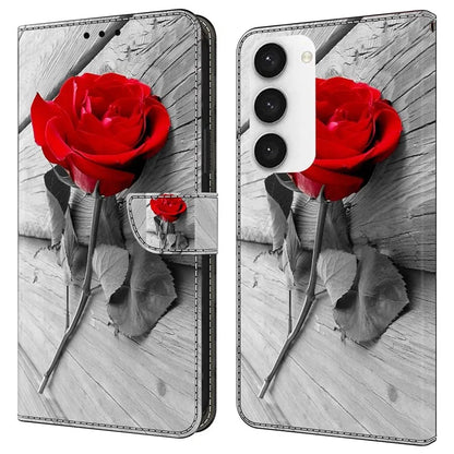 Shockproof Case for Samsung Galaxy S23 Case Pattern Printing Leather Flip Cover with Wallet