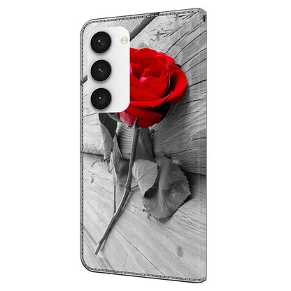 Shockproof Case for Samsung Galaxy S23 Case Pattern Printing Leather Flip Cover with Wallet