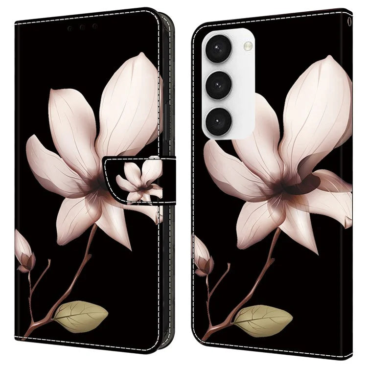 Shockproof Case for Samsung Galaxy S23 Case Pattern Printing Leather Flip Cover with Wallet