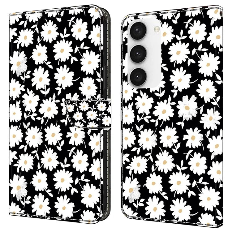 Shockproof Case for Samsung Galaxy S23 Case Pattern Printing Leather Flip Cover with Wallet