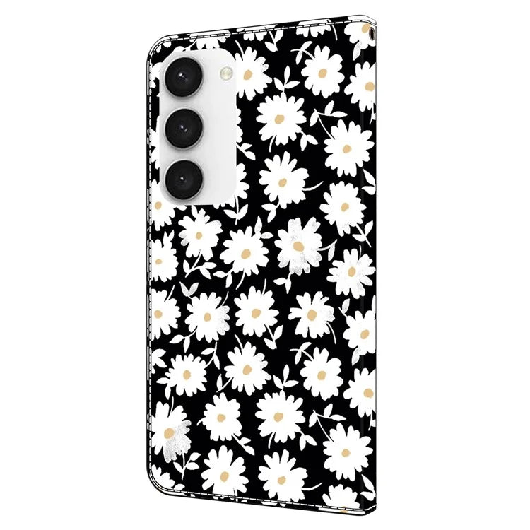 Shockproof Case for Samsung Galaxy S23 Case Pattern Printing Leather Flip Cover with Wallet