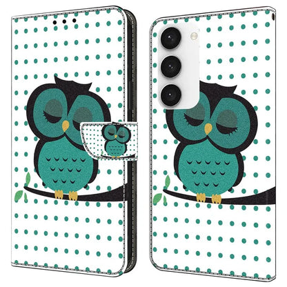 Shockproof Case for Samsung Galaxy S23 Case Pattern Printing Leather Flip Cover with Wallet