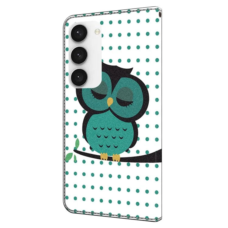Shockproof Case for Samsung Galaxy S23 Case Pattern Printing Leather Flip Cover with Wallet
