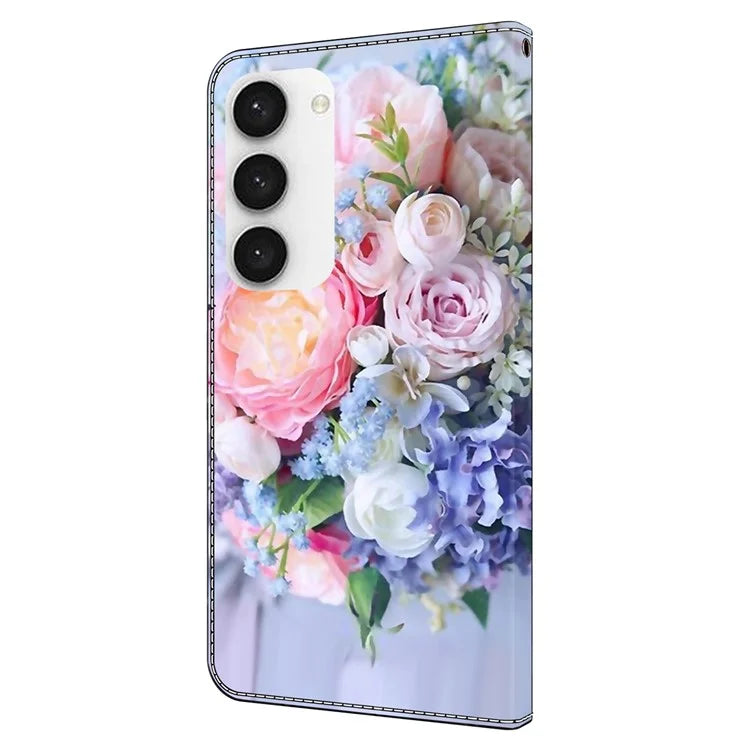Shockproof Case for Samsung Galaxy S23 Case Pattern Printing Leather Flip Cover with Wallet