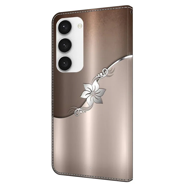 Shockproof Case for Samsung Galaxy S23 Case Pattern Printing Leather Flip Cover with Wallet