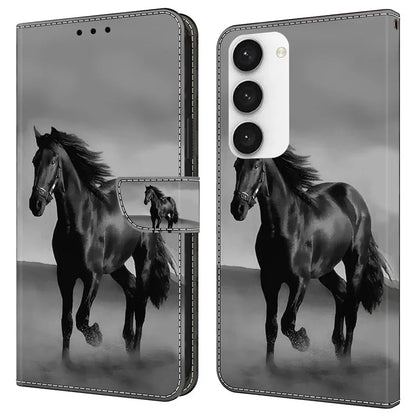 Shockproof Case for Samsung Galaxy S23 Case Pattern Printing Leather Flip Cover with Wallet