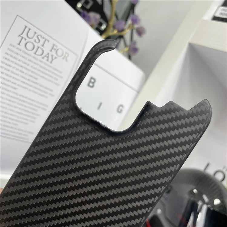 For iPhone 14 Pro Max Case 1500D Coarse Texture Aramid Fiber Irregular Phone Cover