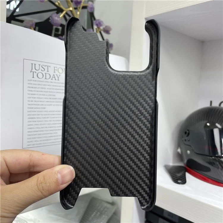 For iPhone 15 Pro Max Case 1500D Coarse Texture Aramid Fiber Phone Cover
