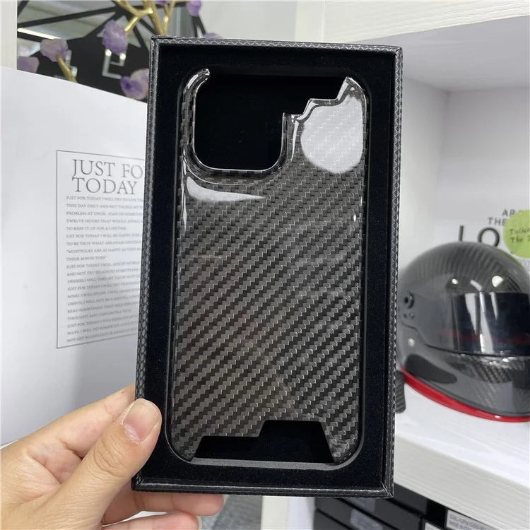 For iPhone 15 Pro Max Case 1500D Coarse Texture Aramid Fiber Phone Cover