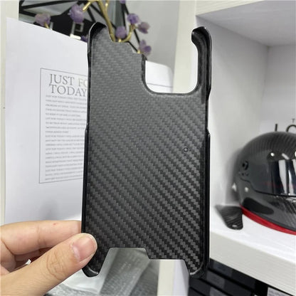 For iPhone 15 Pro Max Case 1500D Coarse Texture Aramid Fiber Phone Cover