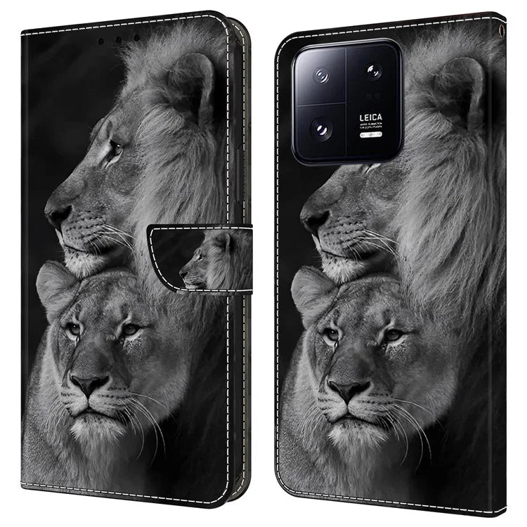 Wallet Case for Xiaomi 13 Pro 5G Case Pattern Printing Leather Flip Phone Cover
