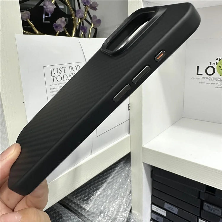 For iPhone 15 Pro Max Case Compatible with MagSafe Shockproof Aramid Fiber Phone Cover, Black