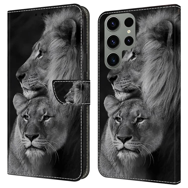 For Samsung Galaxy S23 Ultra Case Protective Wallet Phone Case with Stand