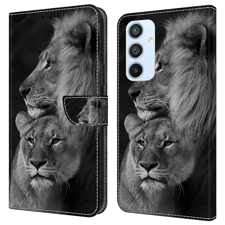 Shockproof Case for Samsung Galaxy A54 5G Case Pattern Printing Leather Wallet Phone Cover