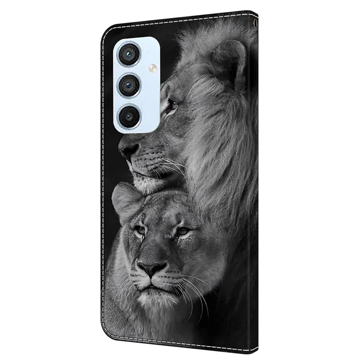 Shockproof Case for Samsung Galaxy A54 5G Case Pattern Printing Leather Wallet Phone Cover