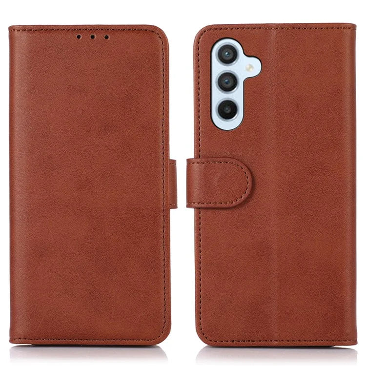 For Samsung Galaxy A15 4G Case Cowhide Texture Leather Cell Phone Stand Cover