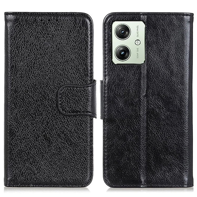 For Motorola Moto G54 5G Case Nappa Texture Split Leather Drop-proof Phone Cover