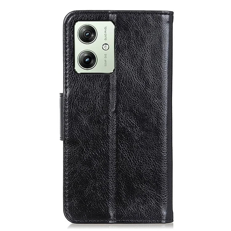 For Motorola Moto G54 5G Case Nappa Texture Split Leather Drop-proof Phone Cover