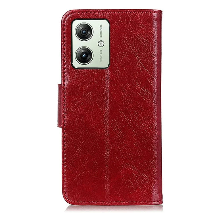 For Motorola Moto G54 5G Case Nappa Texture Split Leather Drop-proof Phone Cover