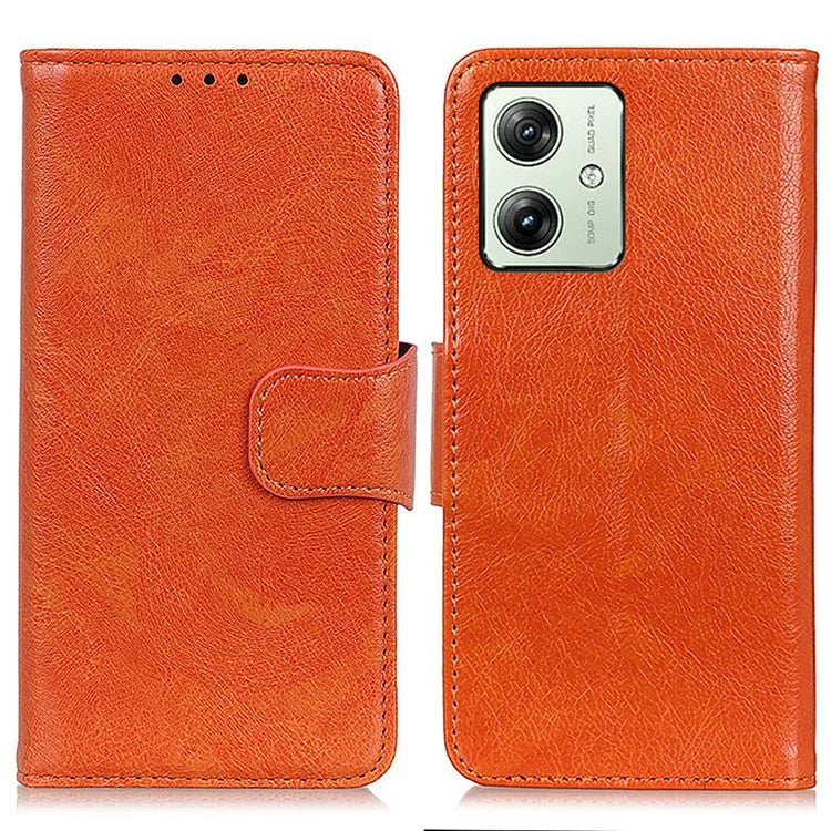 For Motorola Moto G54 5G Case Nappa Texture Split Leather Drop-proof Phone Cover