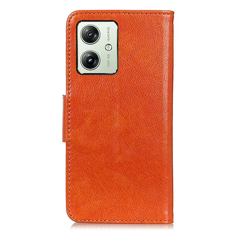 For Motorola Moto G54 5G Case Nappa Texture Split Leather Drop-proof Phone Cover