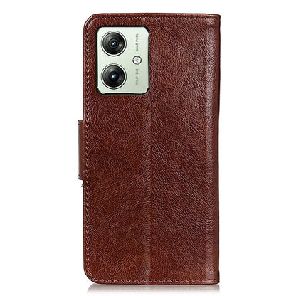 For Motorola Moto G54 5G Case Nappa Texture Split Leather Drop-proof Phone Cover