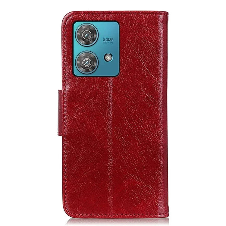 For Motorola Edge 40 Neo 5G Case Split Leather Stand Wallet Smartphone Cover