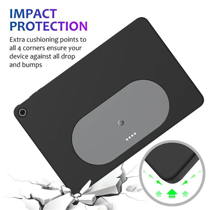 For Google Pixel Tablet Protective Cover Liquid Silicone Microfiber Lining Cushion Tablet Case