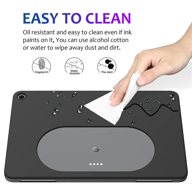For Google Pixel Tablet Protective Cover Liquid Silicone Microfiber Lining Cushion Tablet Case