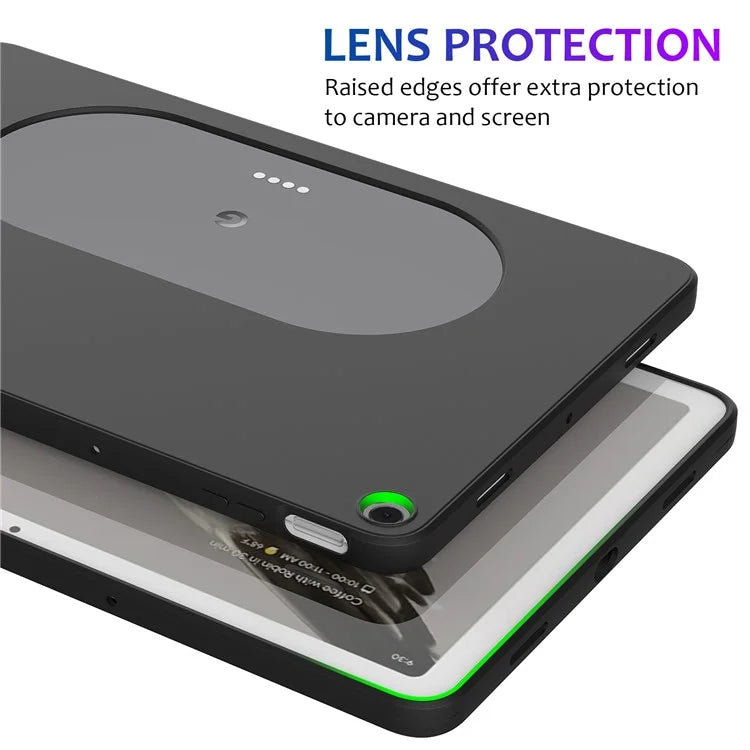 For Google Pixel Tablet Protective Cover Liquid Silicone Microfiber Lining Cushion Tablet Case
