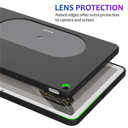 For Google Pixel Tablet Protective Cover Liquid Silicone Microfiber Lining Cushion Tablet Case