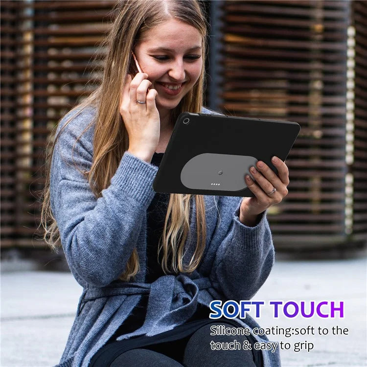 For Google Pixel Tablet Protective Cover Liquid Silicone Microfiber Lining Cushion Tablet Case