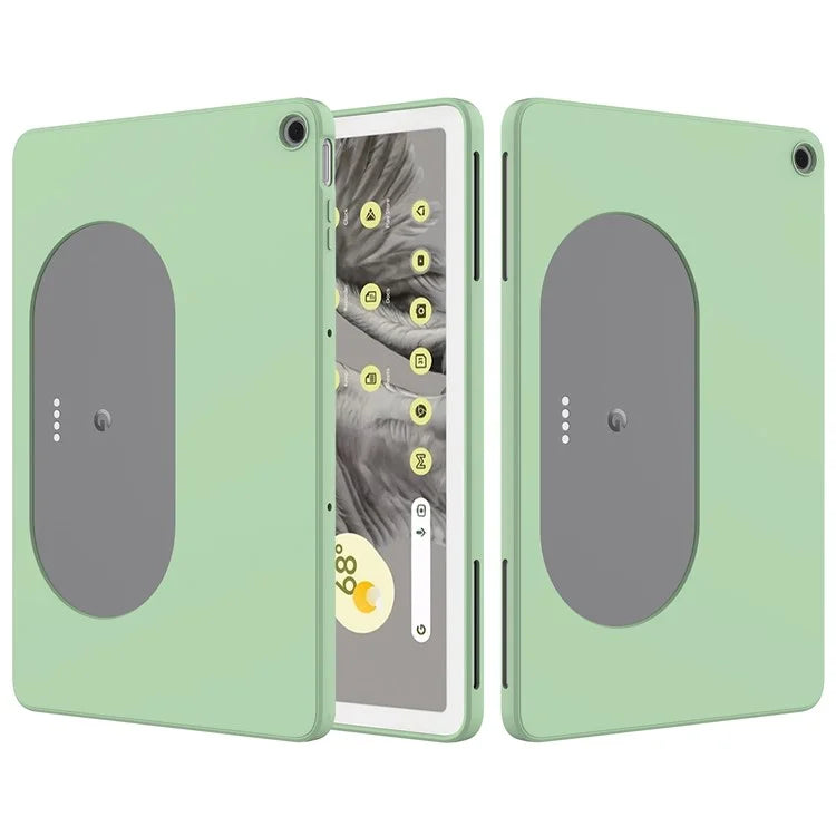 For Google Pixel Tablet Protective Cover Liquid Silicone Microfiber Lining Cushion Tablet Case