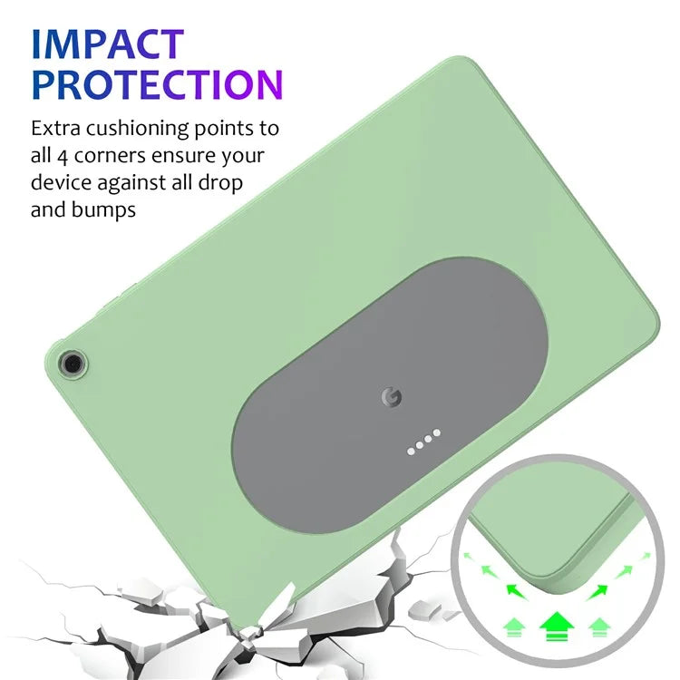For Google Pixel Tablet Protective Cover Liquid Silicone Microfiber Lining Cushion Tablet Case